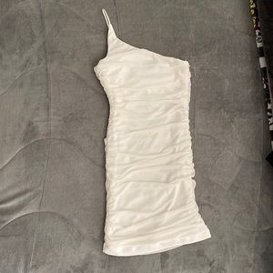 white princess polly dress size 4  stretches not see through
